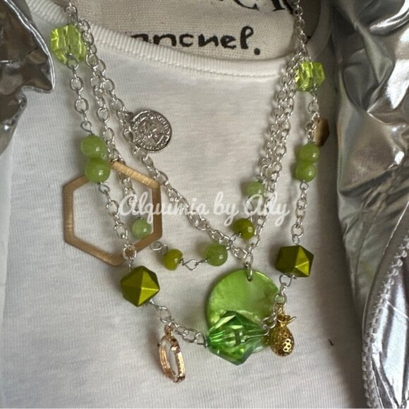 Alquimia Green and Silver Necklace - Picture 3 of 5
